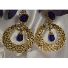 High Ended Designer Earrings in Antique Gold base